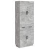 vidaXL Set de Dulapuri 2 pcs Gri Beton Lemn prelucrat