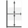vidaXL Perete duș walk-in pliabil 100x190 cm sticlă ESG jumătate mată