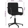 vidaXL Scaune de masă pivotante, 4 buc., negru, catifea