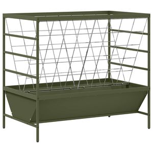 vidaXL Feeder pentru Animale Verde măsliniu 100 x 60 x 90 cm