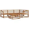 vidaXL Set de canapele de exterior 5 pcs natural Lemn Solid de Acacia