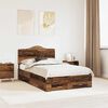 vidaXL Cadru de pat cu headboard Lemn vechi 120 x 190 cm Lemn compozit