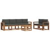 vidaXL Set de canapele de exterior 7 buc. Natural și Antracit
