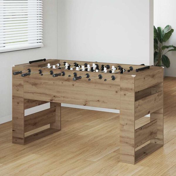 vidaXL Masă de Foosball Stejar Artizanal 146,5 x 74 x 85 cm