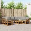 vidaXL Set de canapele de exterior 10 pcs Gri natural și deschis