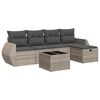 vidaXL Set canapele de grădină cu perne, 6 piese gri deschis poliratan