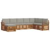 vidaXL Set de canapele de exterior 8 buc. Gri natural și deschis