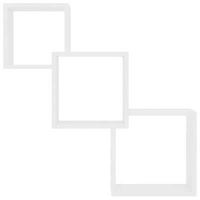 vidaXL Rafturi de perete, cub, alb, 68x15x68 cm, PAL