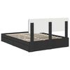 vidaXL Pat cu storage cu headboard Negru 140 x 190 cm Lemn compozit