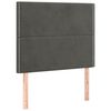 vidaXL Tăblie de pat gri &icirc;nchis 80x5x118/128 cm catifea