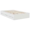 vidaXL Cadru de pat cu sertar Alb 120 x 200 cm Lemn Ingineresc