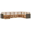 vidaXL Set de canapele de exterior 8 buc. natural Lemn Solid de Acacia