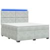 vidaXL Pat boxspring cu saltea Gri deschis 140 x 200 cm Catifea
