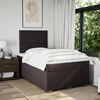 vidaXL Pat box spring cu saltea, maro &icirc;nchis, 120x190 cm, textil