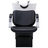 vidaXL Unitate de șamponare cu scaun de salon, piele ecologică