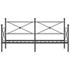 vidaXL Pat de zi fără saltea Negru 90x200 cm Oțel