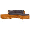 vidaXL Set mobilier de grădină cu perne, 4 piese, lemn masiv de acacia