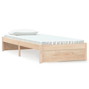 vidaXL Cadru de pat mic single, 75x190 cm, lemn masiv