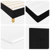 vidaXL Pat cu arcuri cu saltea cu headboard Negru 90 x 190 cm țesătură