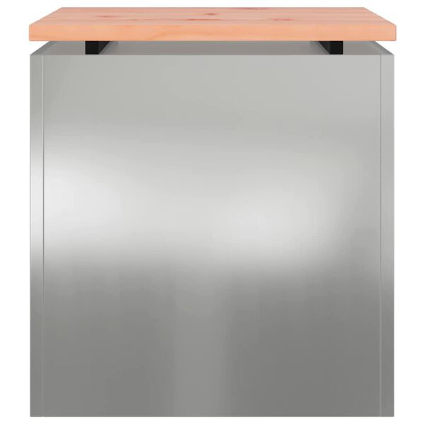 vidaXL Bancă de grădină Argintiu 40 x 40 x 43 cm Oțel galvanizat