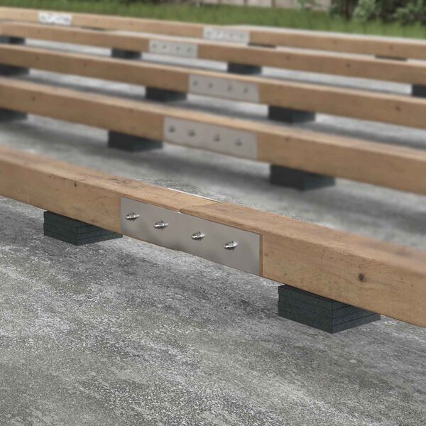 vidaXL Pat din granulate de cauciuc Negru 9 x 9 x 1 cm Cauciuc