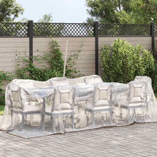 vidaXL Prelata transparenta cu ochiuri 2x5 m polietilena