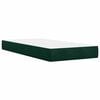 vidaXL Pat box spring cu saltea, verde &icirc;nchis, 100x200 cm, catifea