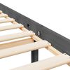 vidaXL Cadru de pat senior cu tăblie, 160x200 cm, gri, lemn masiv