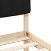 vidaXL Cadru de pat cu tăblie tapițată cu headboard Negru 160 x 200 cm