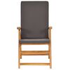 vidaXL Set mobilier de grădină cu perne gri, 5 piese, lemn masiv tec