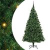 vidaXL Brad de Crăciun artificial Verde 210 cm PVC și Oțel și Plastic