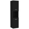 vidaXL Set mobilier de baie, negru, lemn prelucrat