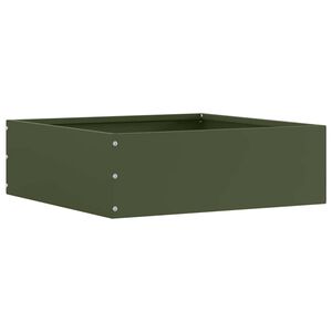 vidaXL Margine pentru gazon 40 x 40 x 13 cm Oțel Verde măsliniu
