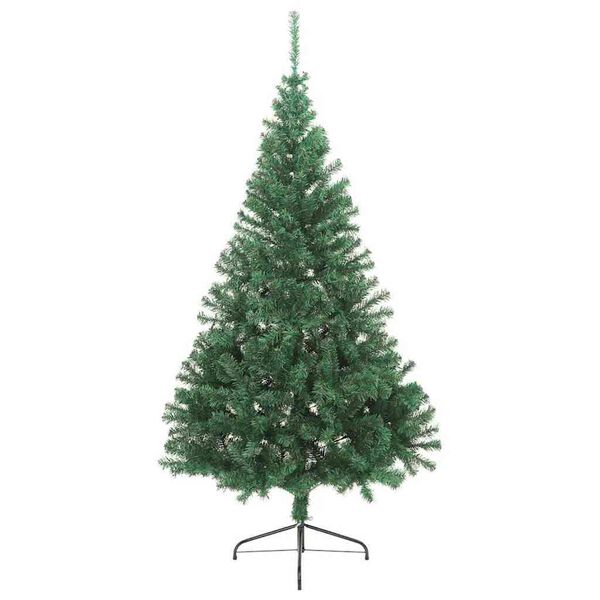 vidaXL Pom de Crăciun artificial pre-iluminat Verde 180 cm PVC