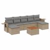 vidaXL Set canapele de grădină, 8 piese, cu perne, bej, poliratan