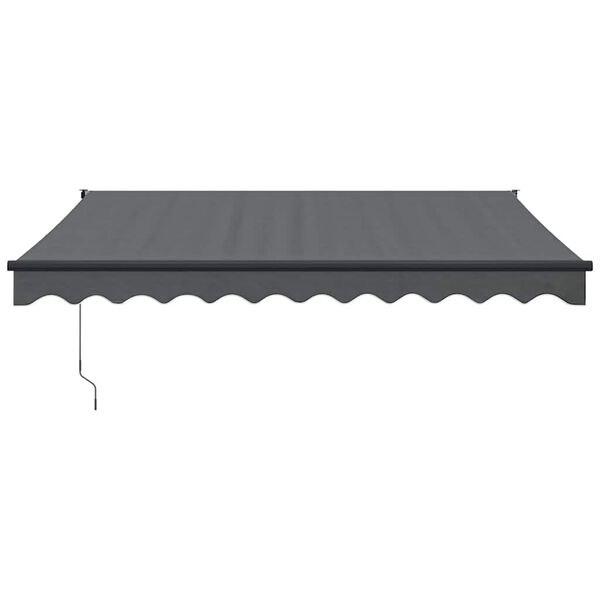 vidaXL Copertină retractabilă, antracit, 3x2,5 m, textil și aluminiu