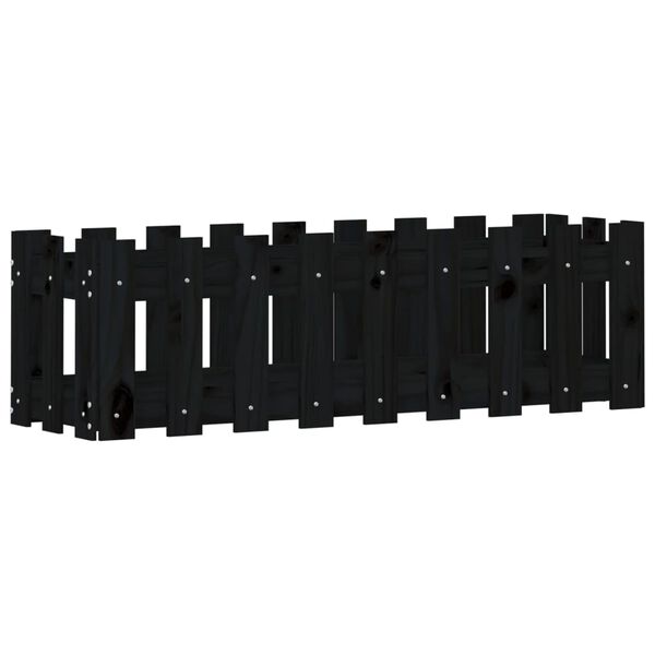 vidaXL Pat &icirc;nălțat grădină design gard 100x30x30 cm lemn de pin tratat