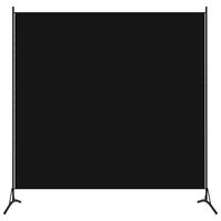 vidaXL Separator de cameră, negru, 175x180 cm, textil