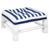 vidaXL Pernă de paleți, albastru/alb, 70x70x12 cm, textil, dungi