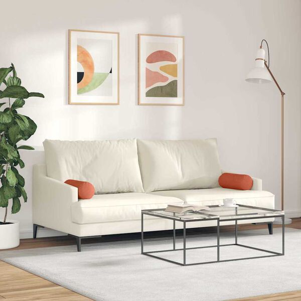 vidaXL Perne Bolster 2 pcs Roșu portocalie &Oslash; 15 x 40 cm