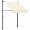 vidaXL Copertină retractabilă, crem, 200x115 cm, țesătură și oțel