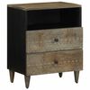 vidaXL Noptiera gri deschis 50x33x60 cm lemn masiv de mango