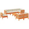 vidaXL Set mobilier de grădină cu perne, 9 piese, lemn masiv de pin