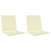 vidaXL Perne pentru șezut și spătar 2 pcs Crem 47 x 45 x 2 cm