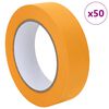 vidaXL Bende de Mascare pentru Pictori 50 pcs Galben 30mm x 50m H&acirc;rtie