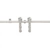 vidaXL Set piese pentru ușă glisantă, argintiu, 183 cm oțel inoxidabil