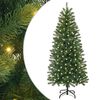 vidaXL Brad de Crăciun artificial cu 150 LED Verde 150 cm PE și PVC