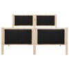 vidaXL Cadru de pat cu headboard Negru 140 x 190 cm țesătură
