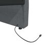 vidaXL Pat de zi cu saltea, gri &icirc;nchis, 90x200 cm, textil, USB