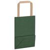 vidaXL Pungi de h&acirc;rtie 50 buc cu m&acirc;nere verde 15x8x21 cm